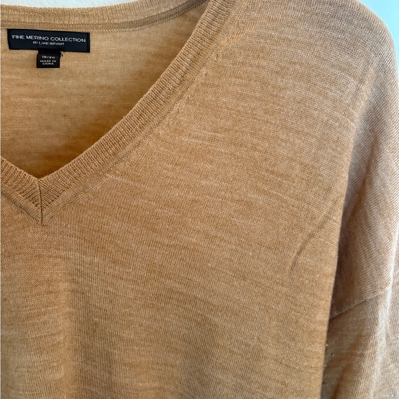Lane Bryant Fine Merino Tan Sweater 18/20 XXL like new - Picture 5 of 11